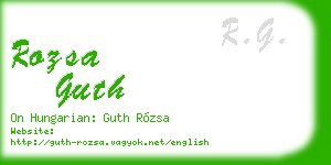 rozsa guth business card